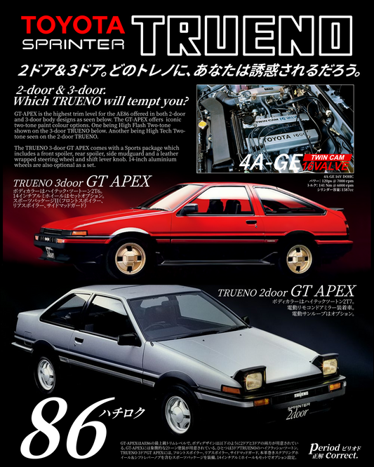 AE86 Trueno Poster