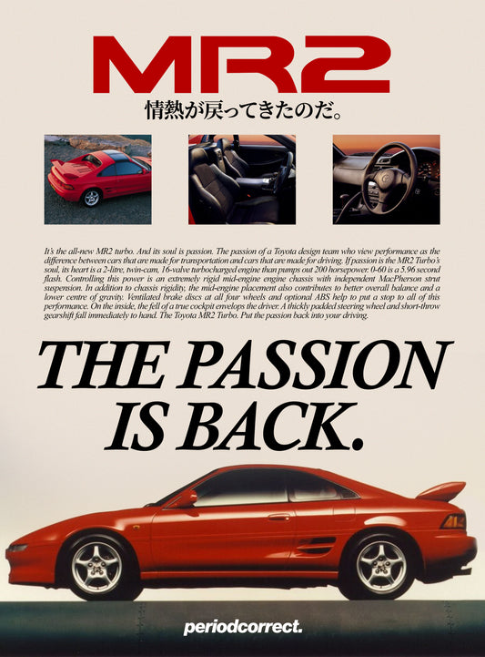 MR2 SW20 Poster