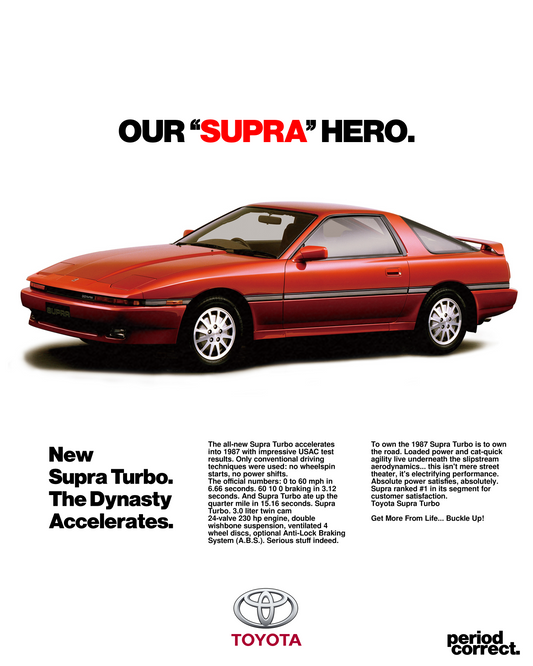 Toyota Supra MK3 Poster